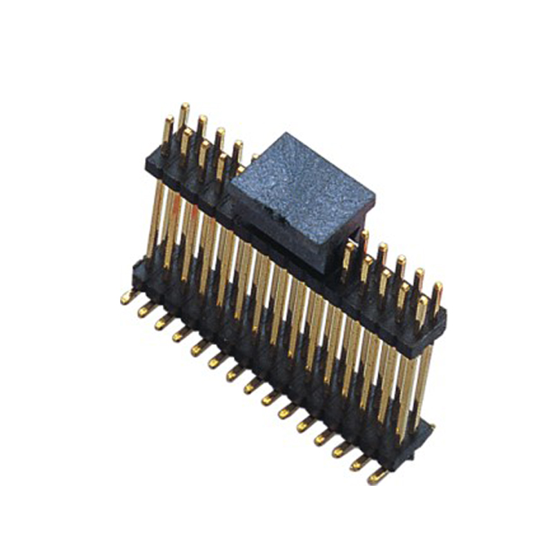 1.27mm Pin Header H=1.0 Double Row Stack Plastic SMT Type