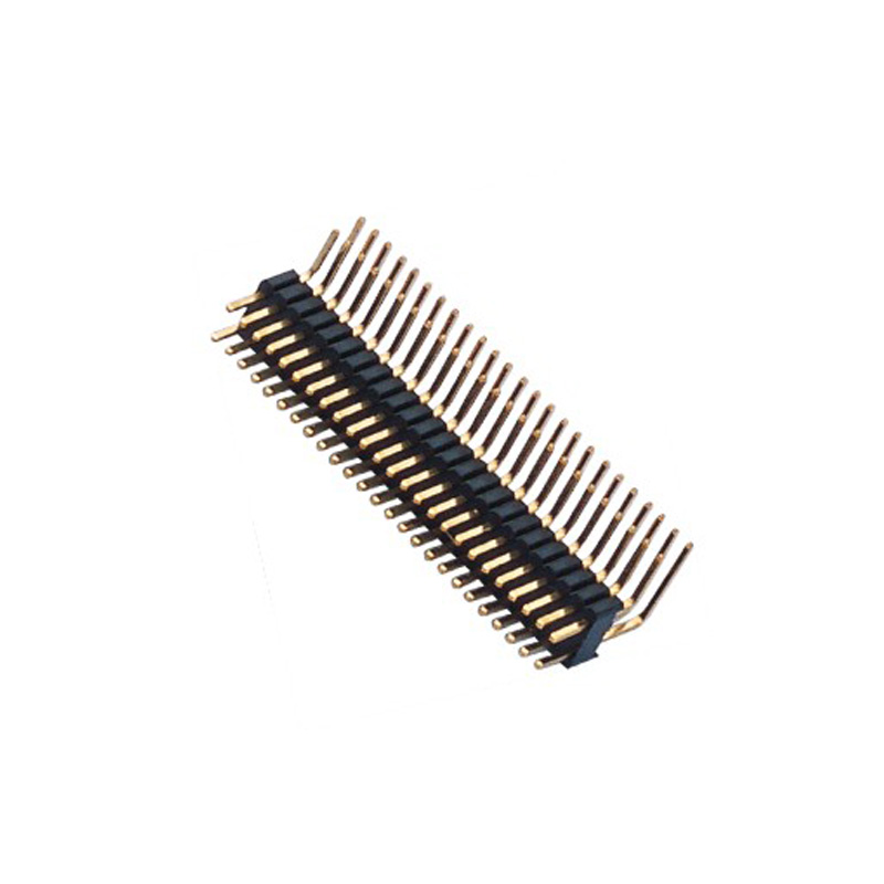 1.27*2.54mm Pin Header H=2.5 Double Row Right Angle Type