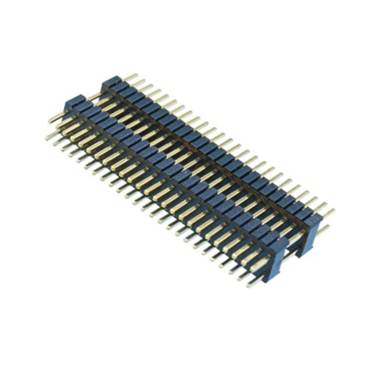 1.27*2.54mm Pin Header H=2.5 Double Row Stack Plastic Straight Type