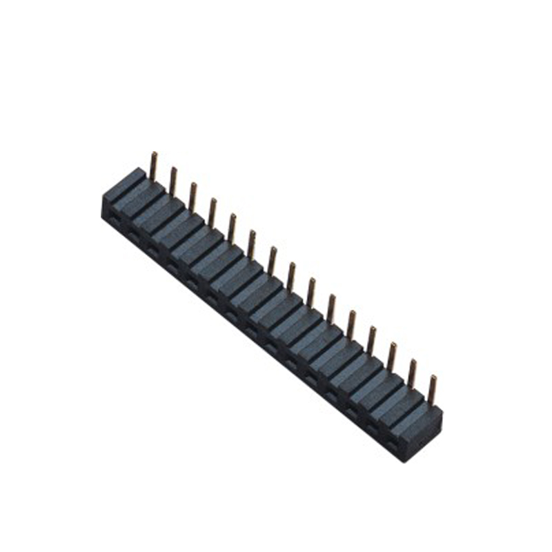 2.0mm Female Header H=4.3 Single Row Right Angle Type