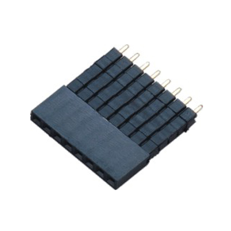 2.54mm  Female Header H=8.5 Single Row  Stack Plastic Straight Type