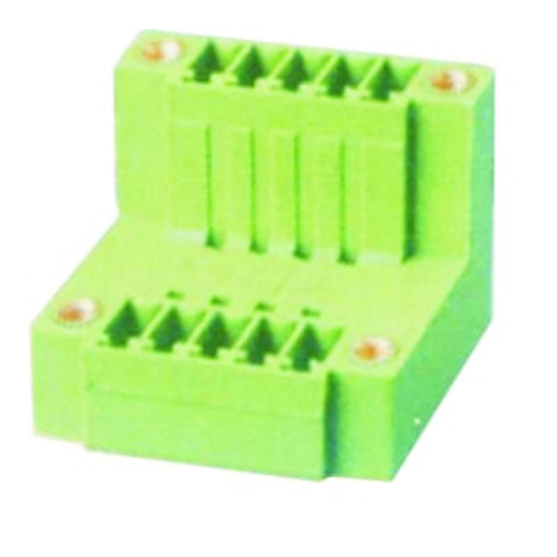 3.50mm Pluggable Terminal Blocks Male Straight Type Double Stagger With Flange