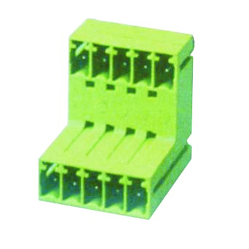 3.50mm Pluggable Terminal Blocks Male Right Angle Type With Double Stagger Tier