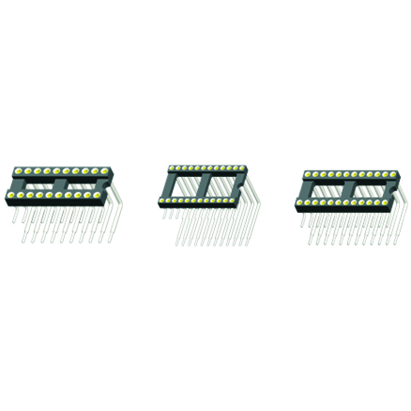 2.54mm Machined IC Socket Female H=3.0 Right Angle Type