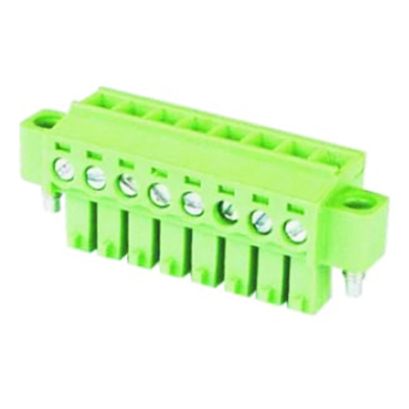 3.81mm Pluggable Terminal Blocks Female Vertical Cable Entry With Flanges