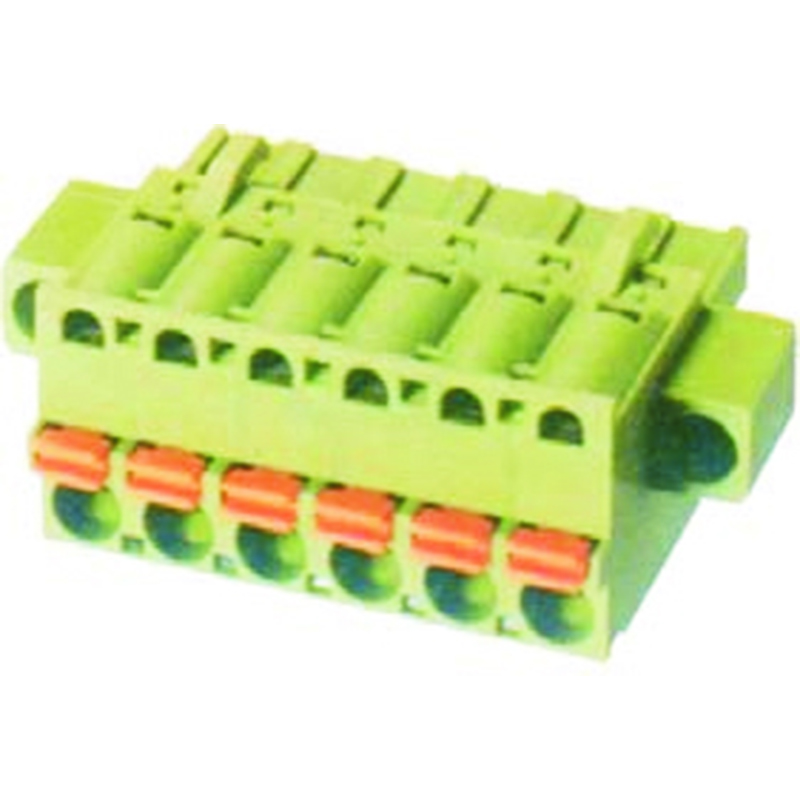 5.08mm Spring Plugs For Pluggable Terminal Blocks Female With Flange