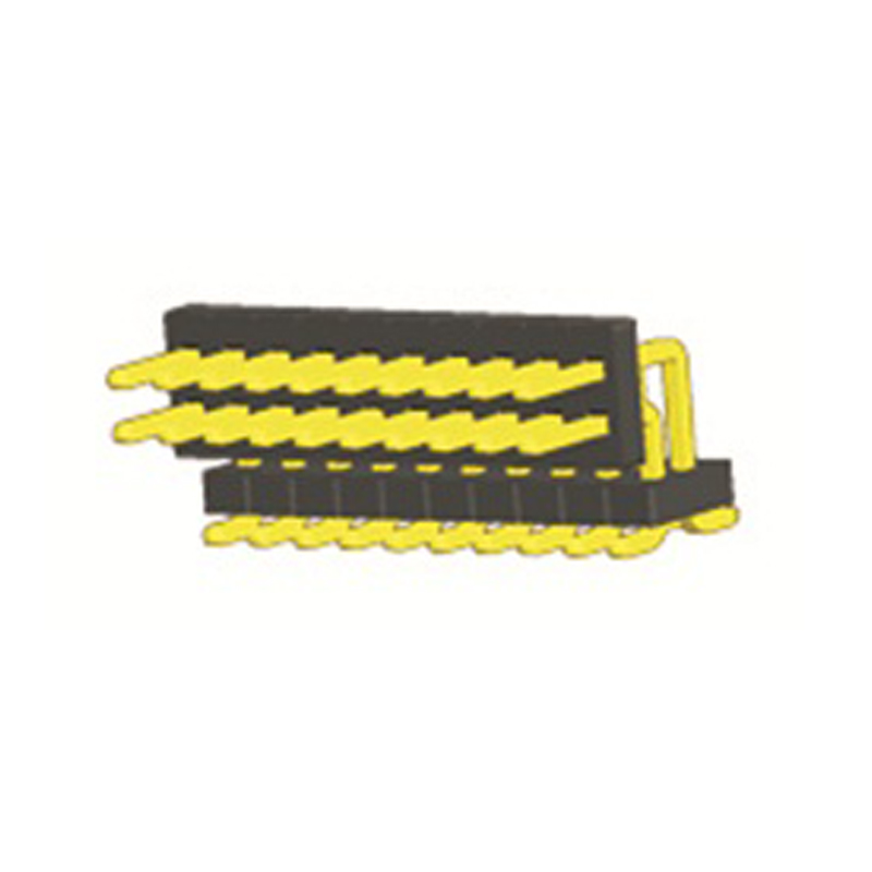 1.27mm Pin Header H=1.0 Dual body Dual Row Right Angle SMT Type