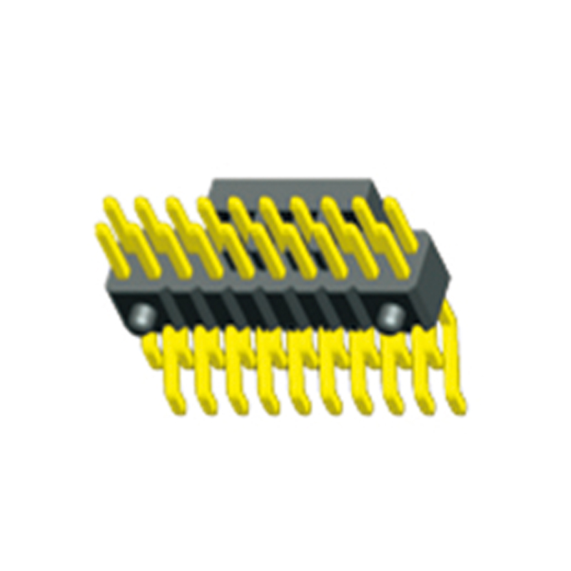 1.27mm Pin Header H=2.5 Double Row Right Angle SMT Type With Post