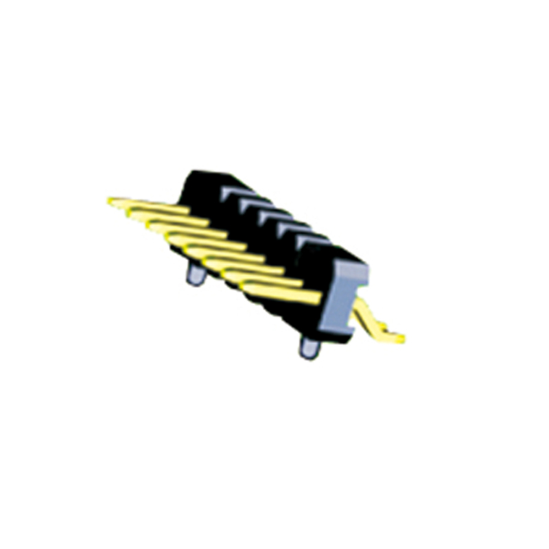 1.27mm Pin Header H=2.5 Single Row Right Angle SMT Type With Post