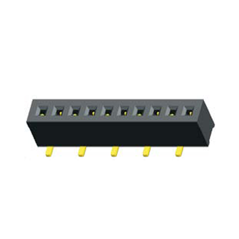 1.27mm Female Header H=2.1 Single Row SMT Type