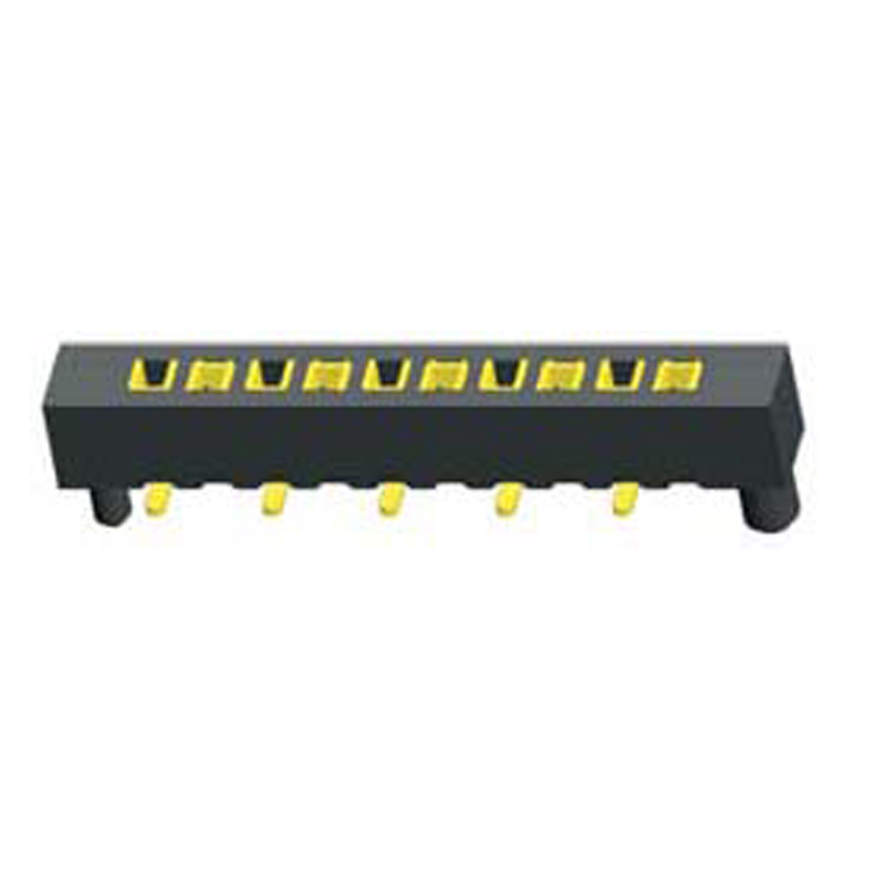 1.27mm Female Header H=2.0  Single Row SMT with Post Type