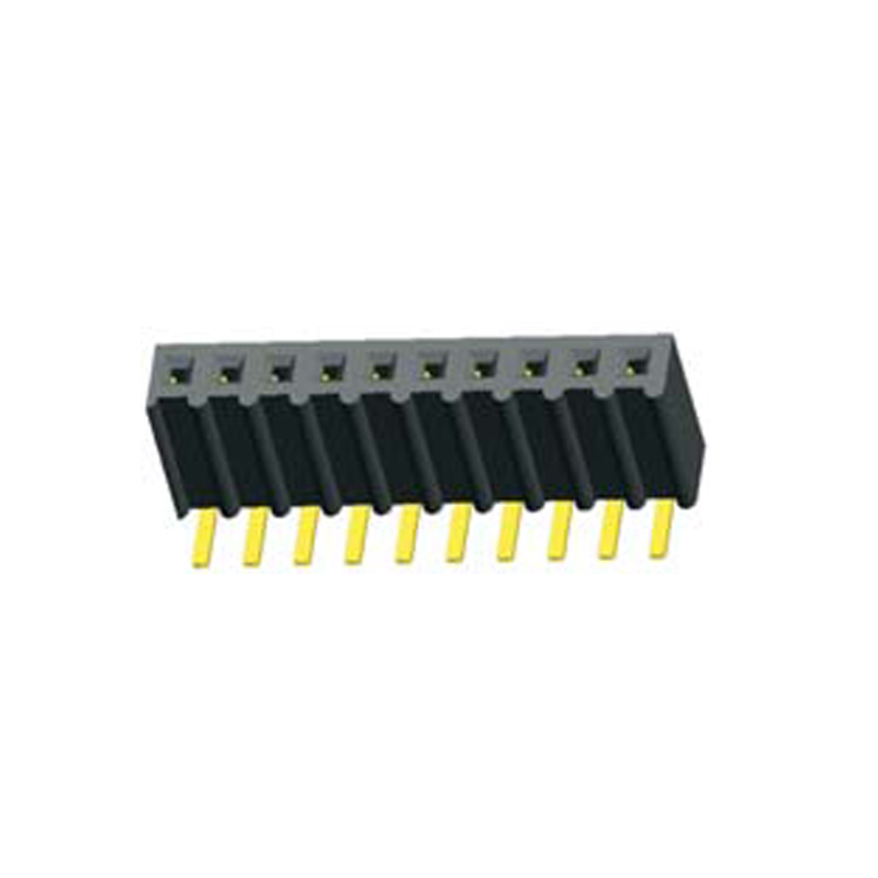 2.54mm Female header H=8.5 Single Row Right Angle Wave  Type